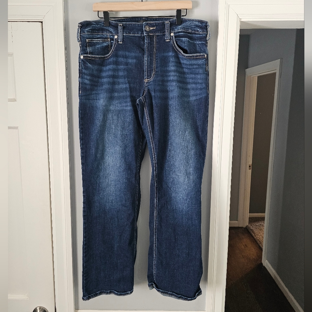 Silver Jeans Men's Dark Blue Straight Jeans - ZAC